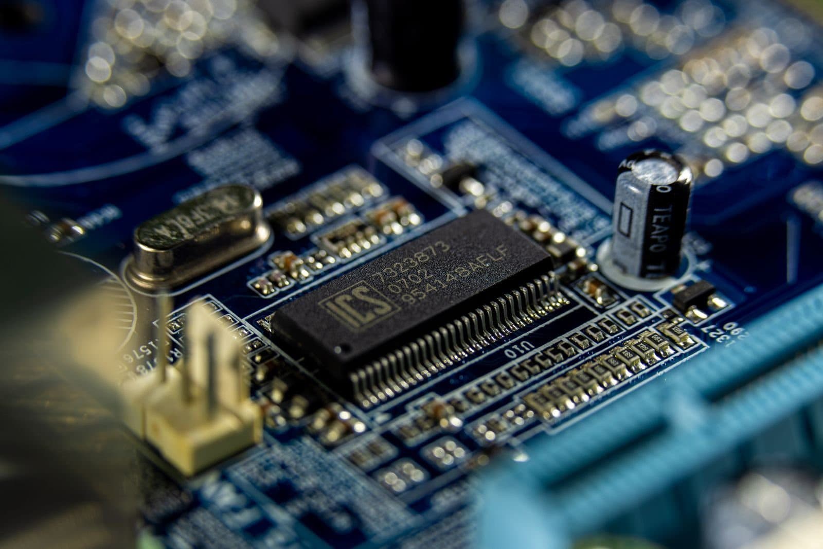 Macro photo of a circuit board representing the technical toolkit